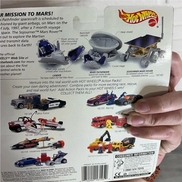 Hot Wheels Vintage 1996 JPL Sojourner Mars Rover Mission to Mars Action Pack - Picture 4 of 5